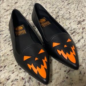 *Strange Cvlt Black Orange Scary Jack Dagger Shoes